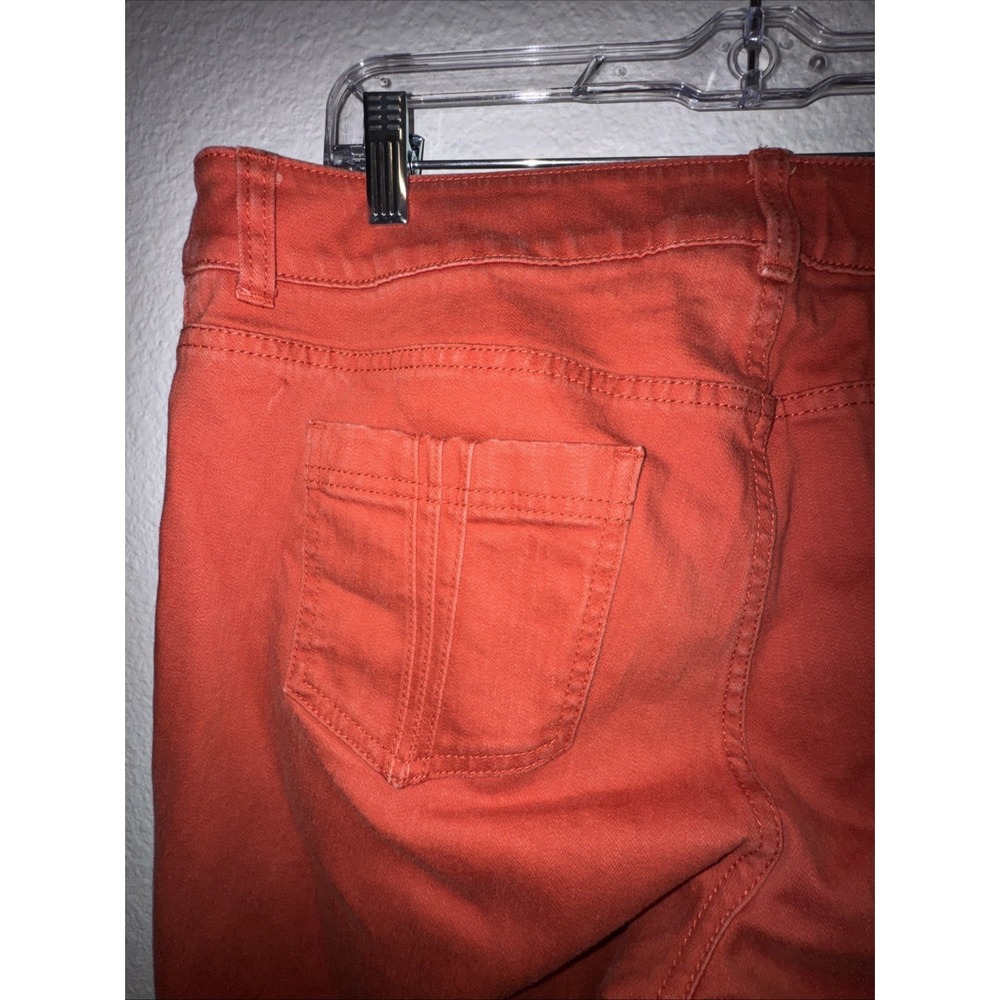 Chicos  Women's So Slimming Jeans Size 2 Chicos 12US Deep Coral  Burnt Orange - Picture 9 of 16